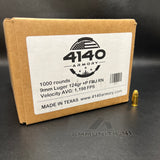 4140 Armory - 9mm +P - 124 Gr FMJ - 1000 Rnd/Case