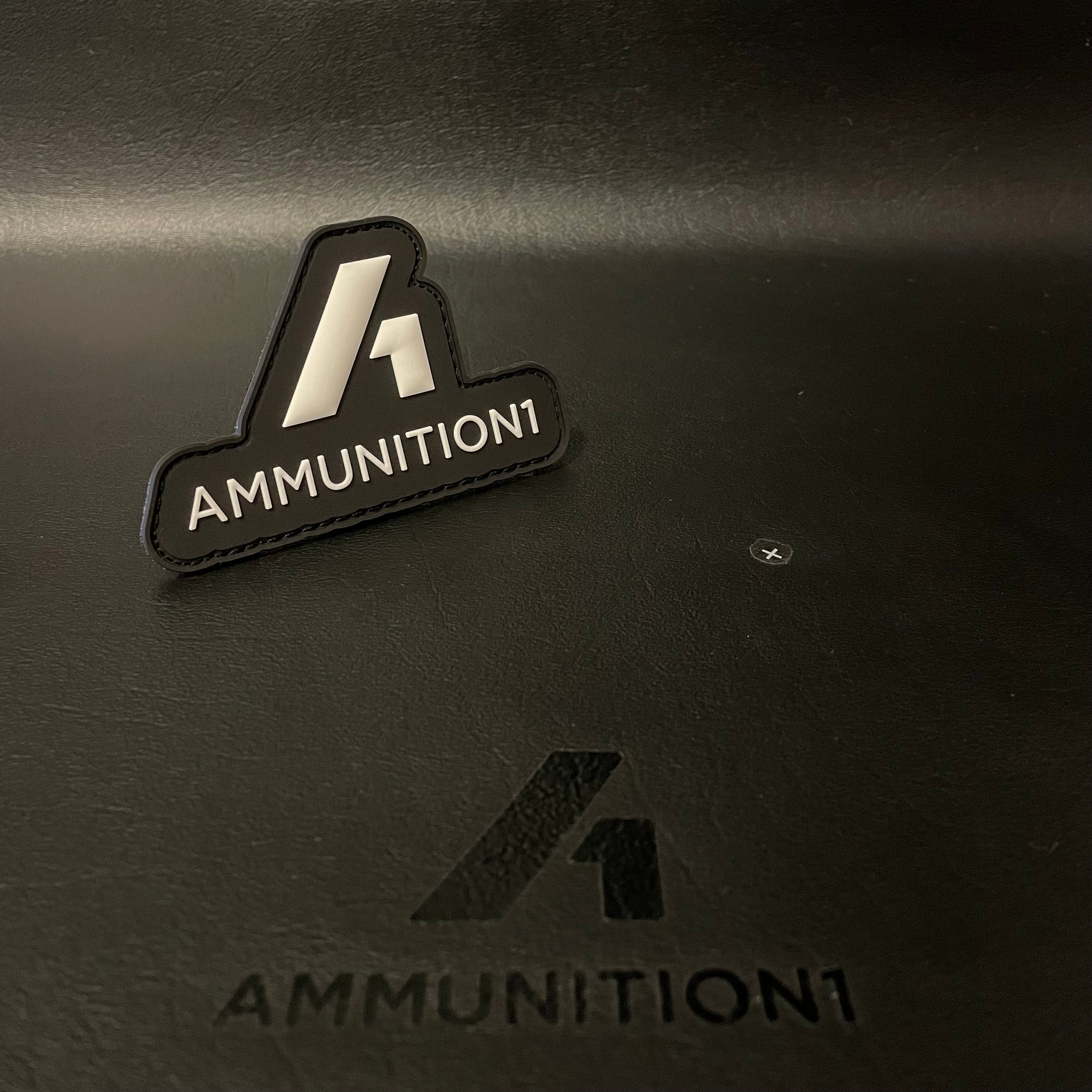 Ammunition1 Patch - Hook & Loop Back - Black/White
