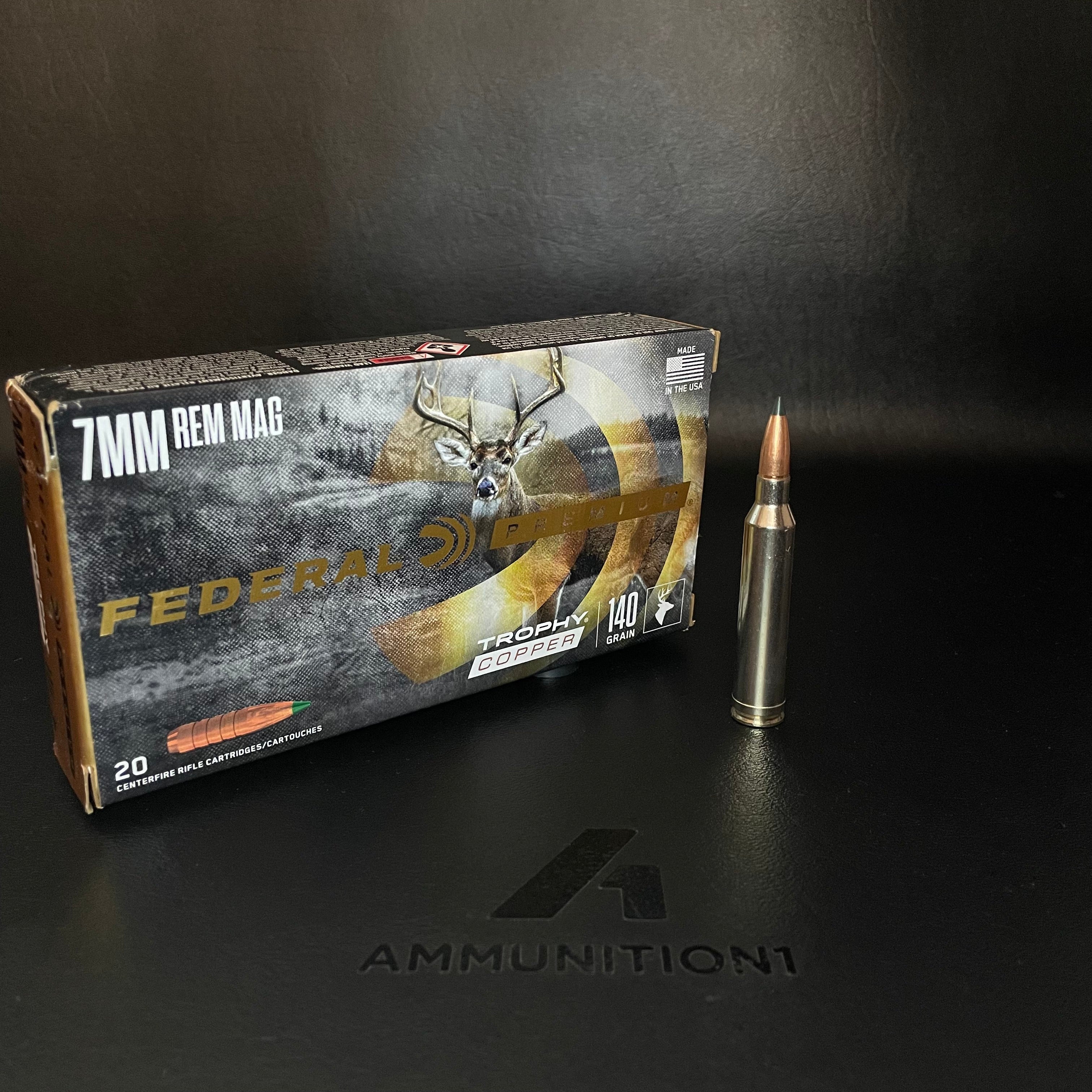 Federal Premium - 7mm RemMag - 140 Gr Trophy Copper - 20 Rnd/Bx