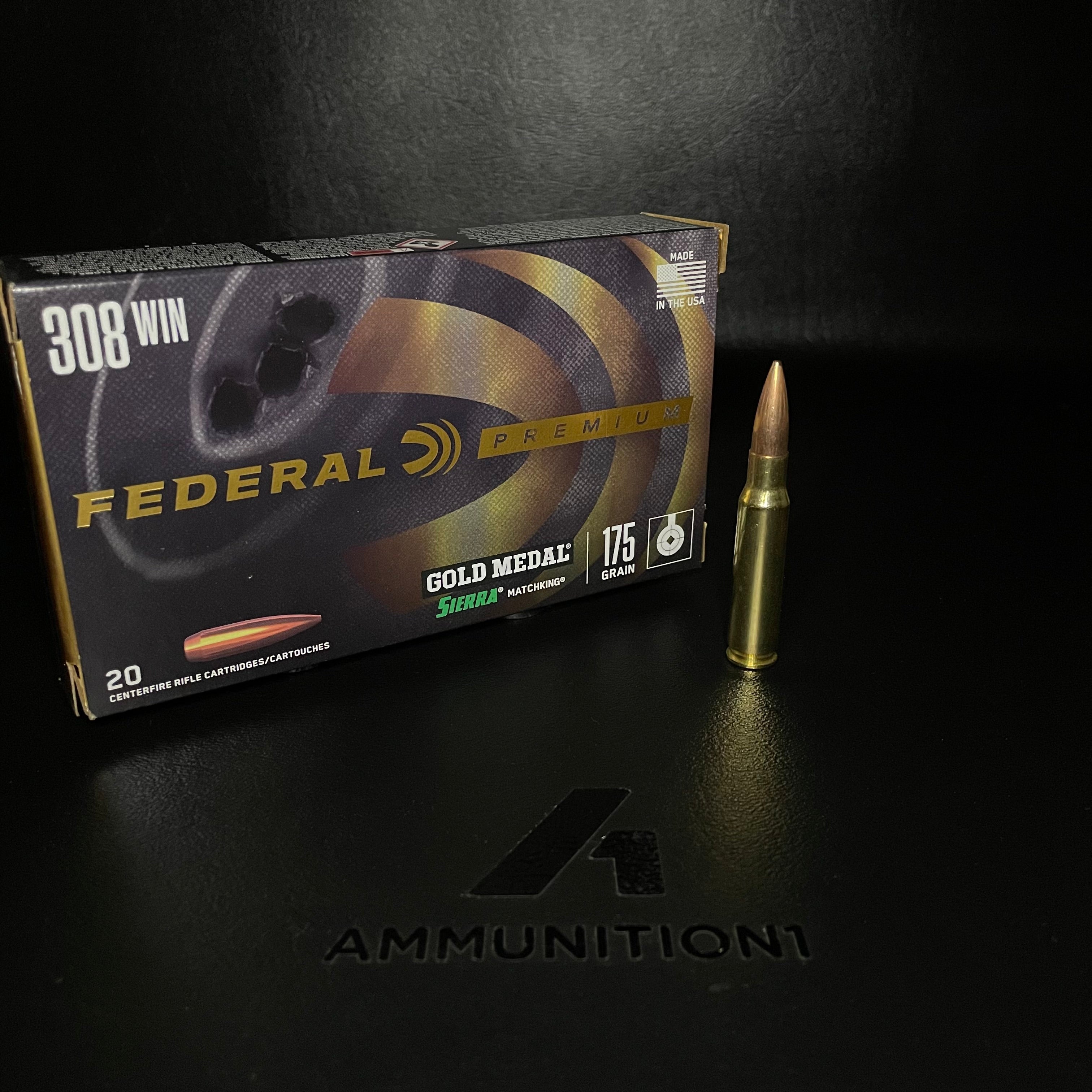 Federal Premium Gold Medal - 308 Win - 175 Gr Sierra MatchKing BTHP - 20 Rnd/Bx