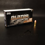 CCI Blazer Brass - 9mm - 147 Gr FMJ - 50 Rnd/Bx