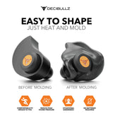 Decibullz - Custom Molded Percussive Filter Ear Plugs - 33dB NRR